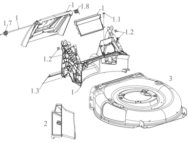 Deck Diagram and Parts List for SC500K (12AVP2KL710)(2023) Cub Cadet Lawn Mower